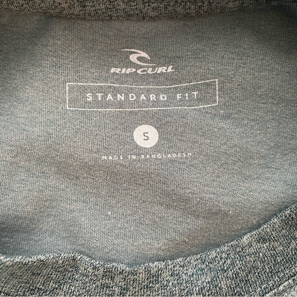 RIP CURL Surf Waves Heather Gray Tee Shirt Men S Small Standard Fit - Picture 5 of 7